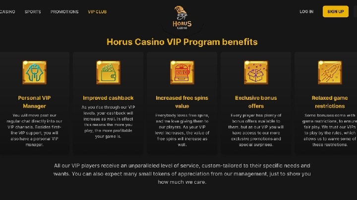 Horus Casino VIP