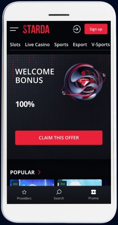 Welcome Bonus Starda Casino App
